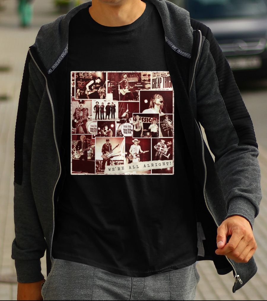 Cheap Trick We're All Alright! Collage Poster T-Shirt