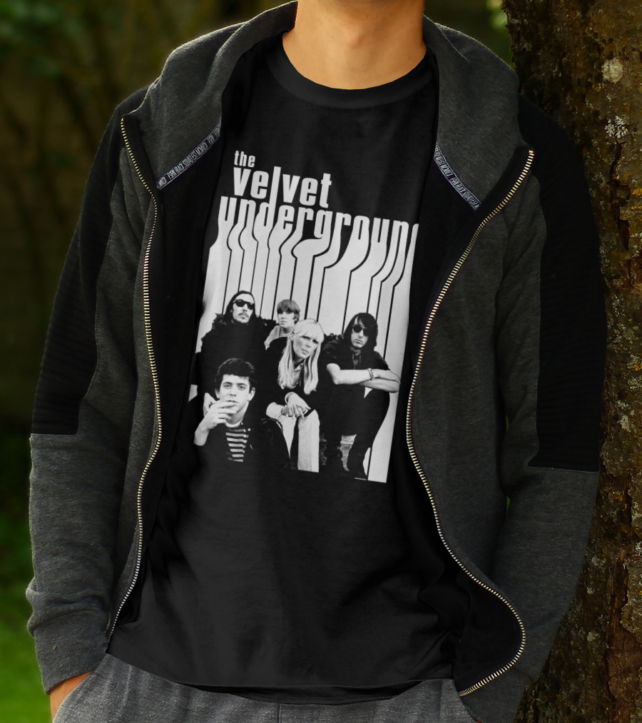 The Velvet Underground Band Members Black And White Photo T-Shirt