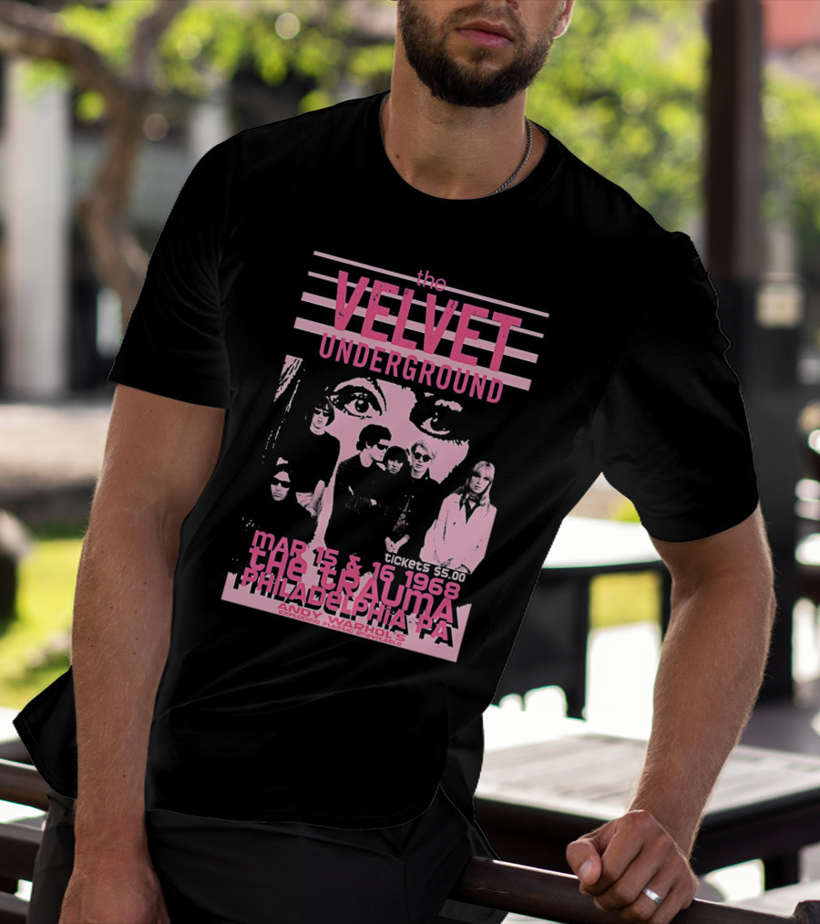 The Velvet Underground The Trauma Philadelphia Pa March 15 16 1968 Andy Warhol's Exploding Plastic Inevitable T-Shirt