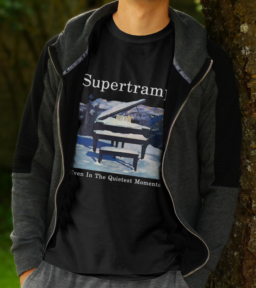 Supertramp Even In The Quietest Moments Piano Mountain Scene T-Shirt