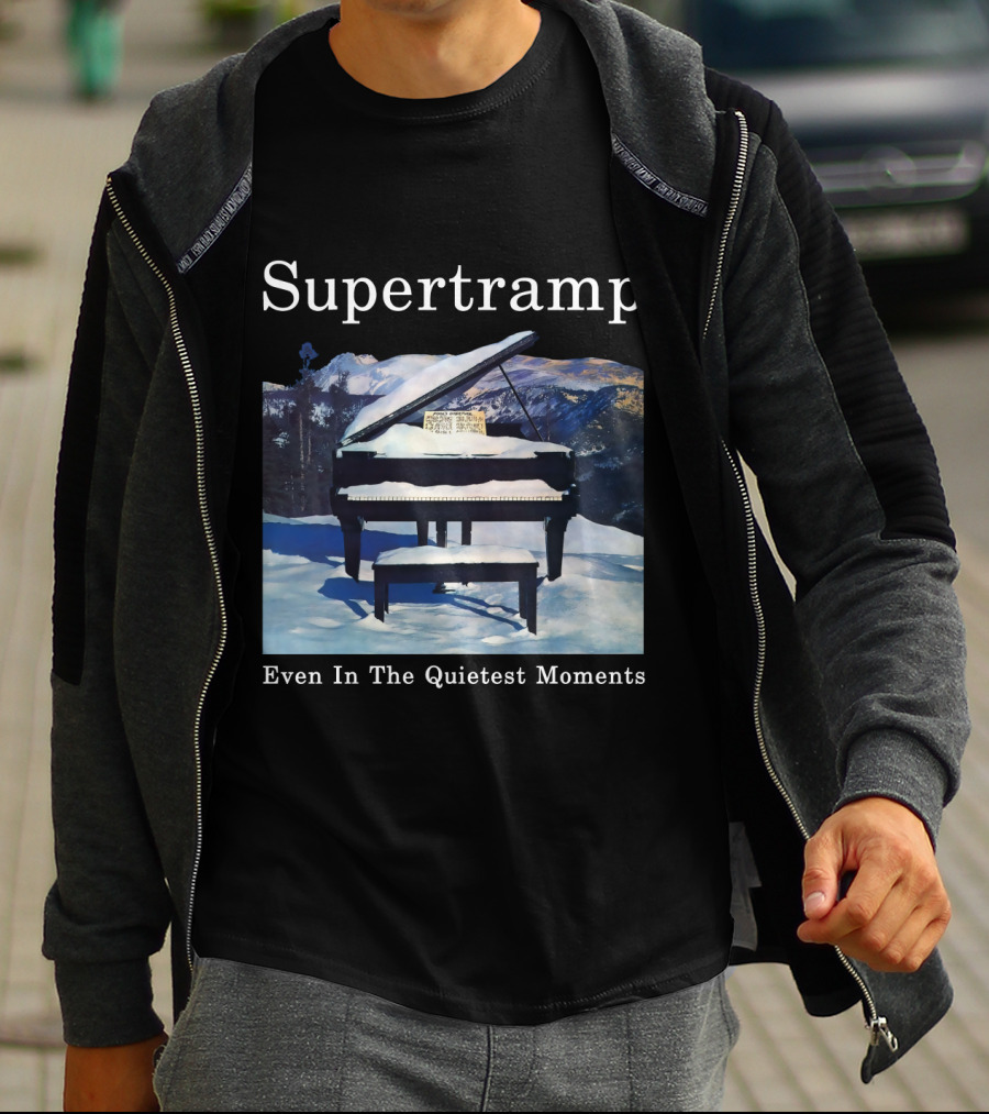 Supertramp Even In The Quietest Moments Piano Mountain Scene T-Shirt