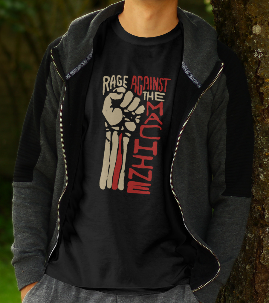 Rage Against The Machine Fist Skeleton T-Shirt