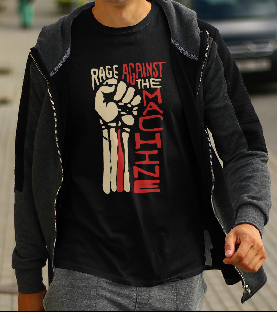 Rage Against The Machine Fist Skeleton T-Shirt