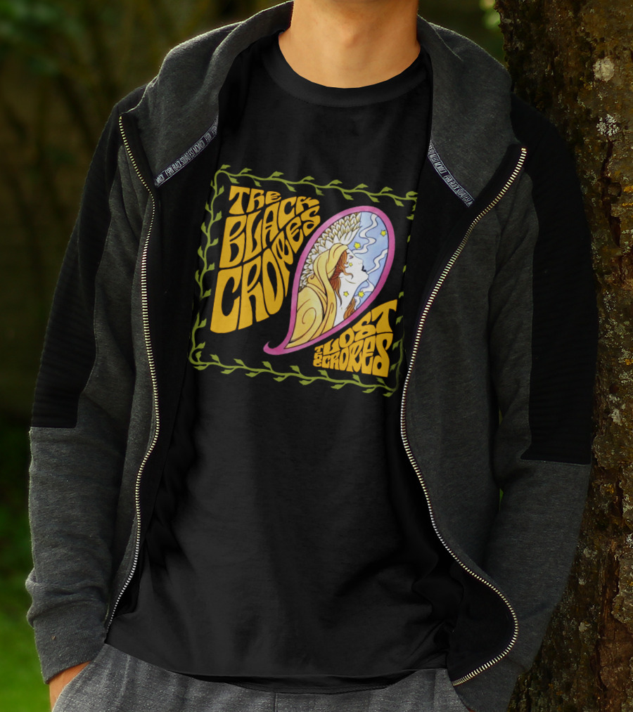 The Black Crowes Lost Crowes Psychedelic Angel Art T-Shirt