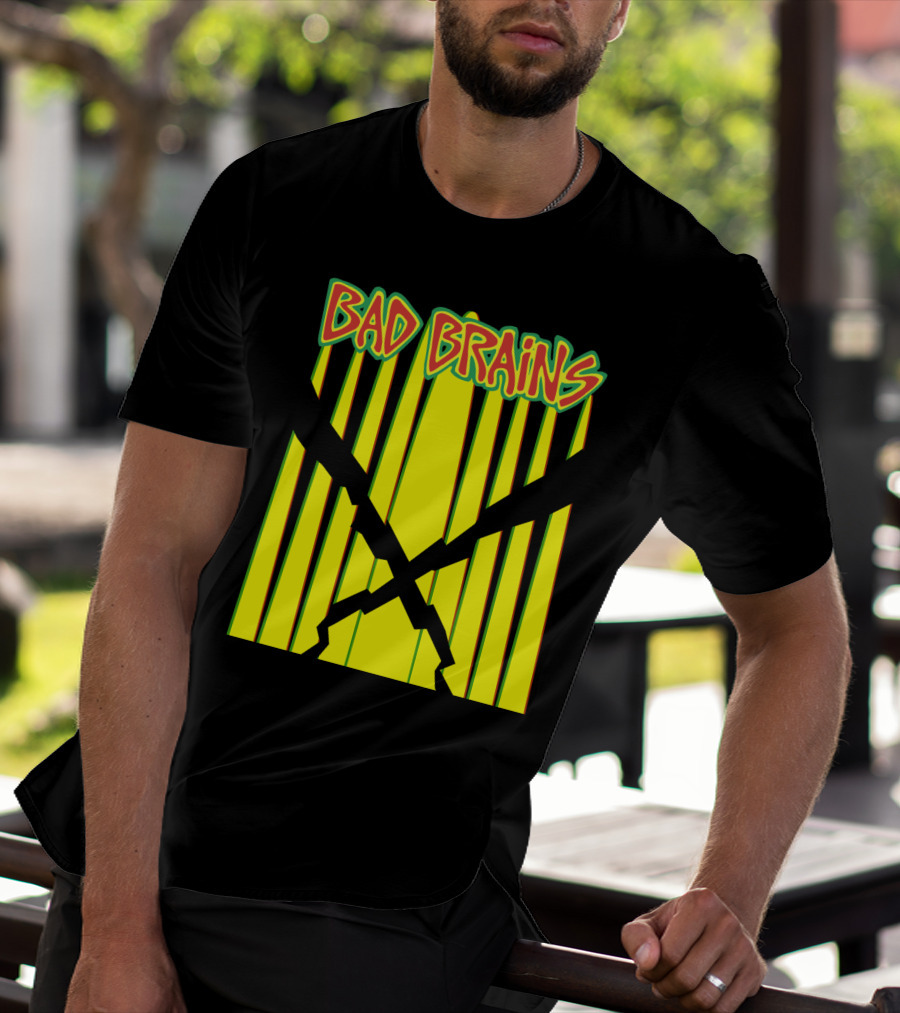 Bad Brains Yellow Stripes With Red And Green T-Shirt