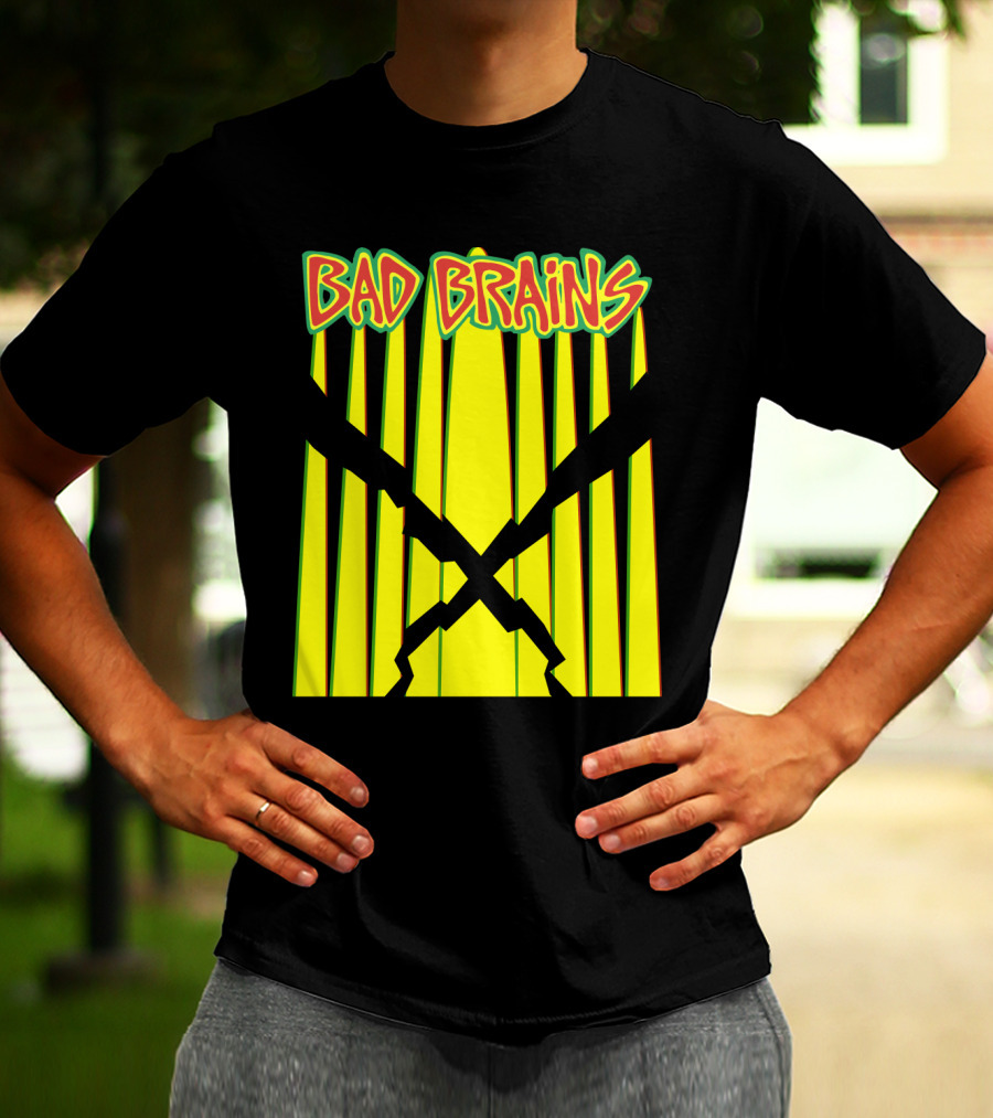 Bad Brains Yellow Stripes With Red And Green T-Shirt