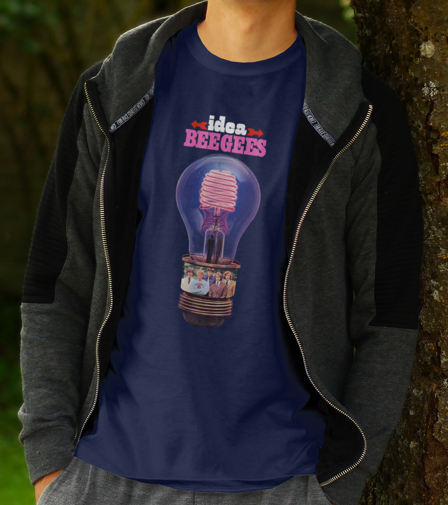 Idea Bee Gees Light Bulb Neon Photographic Group T-Shirt