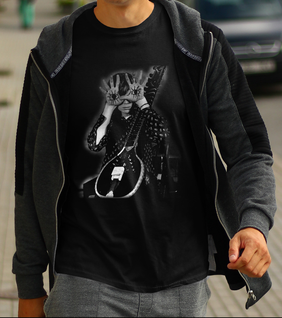 Surreal Musician With Eyes On Hands And String Instrument T-Shirt
