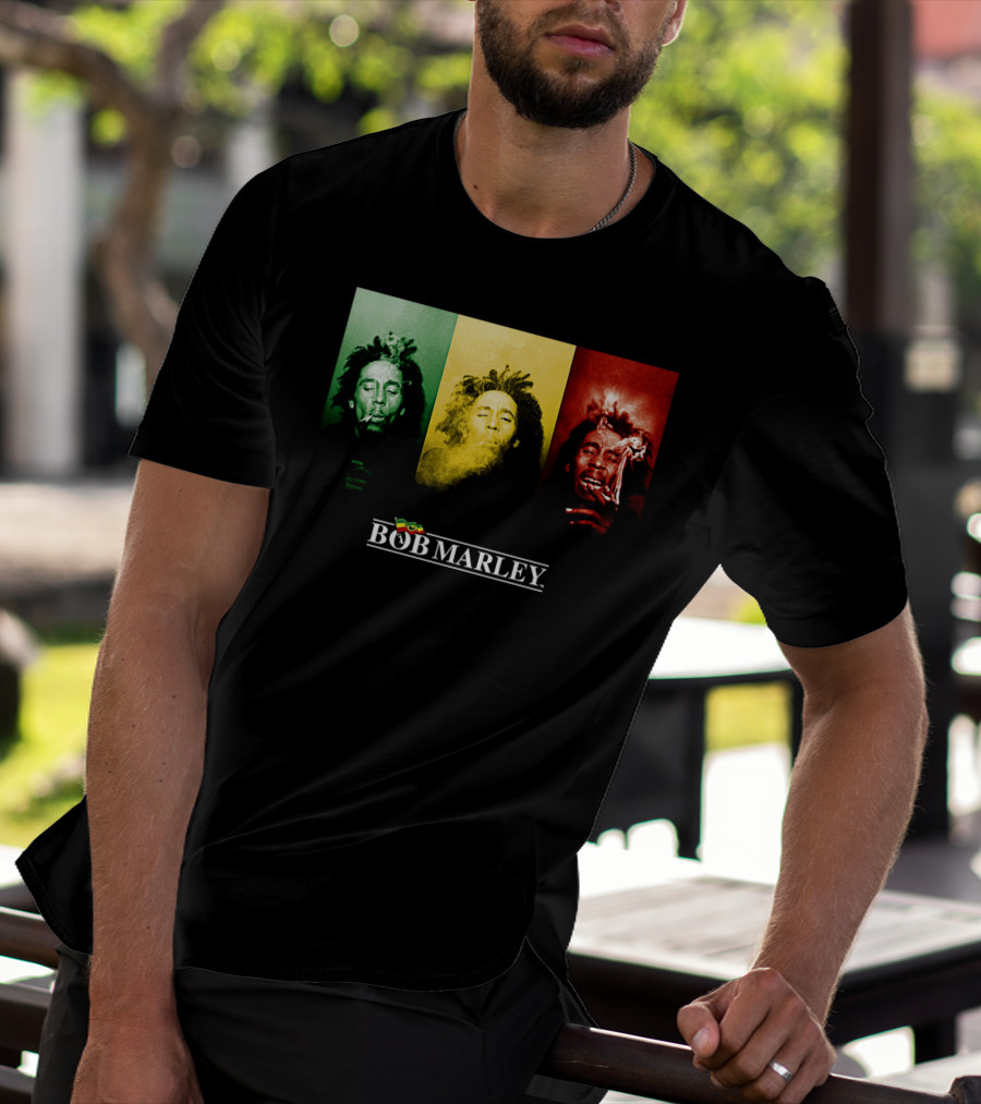 Bob Marley Rasta Tricolor Smoke T-Shirt