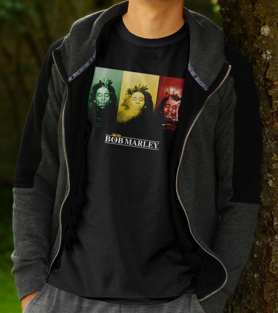 Bob Marley Rasta Tricolor Smoke T-Shirt