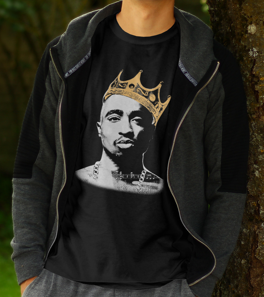 King Tupac Shakur Wearing Crown Tpsk T-Shirt
