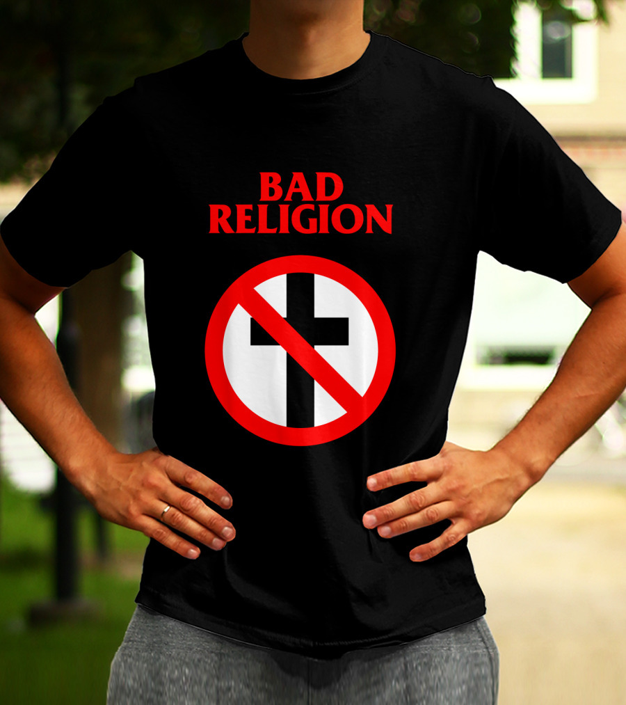 Bad Religion No Cross Symbol Iconic Punk Band T-Shirt