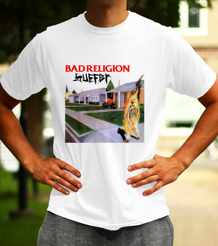 Bad Religion Suffer Flames Street Scene T-Shirt
