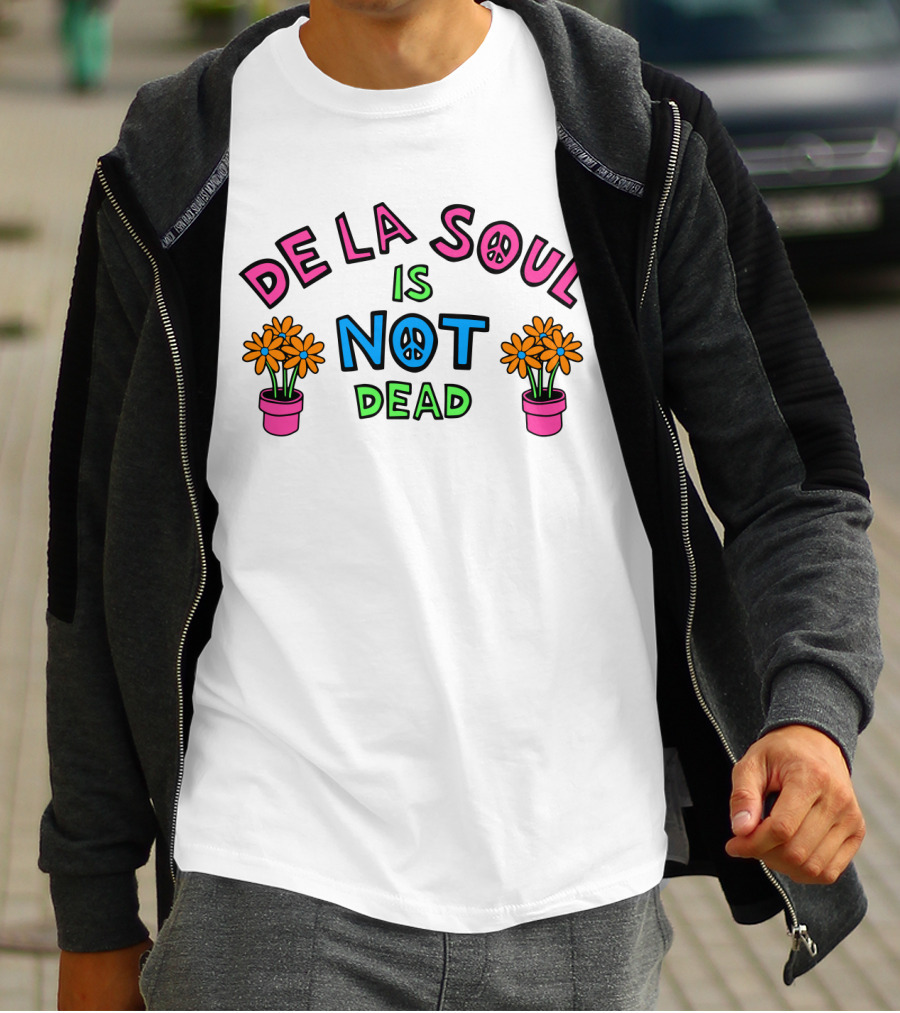 De La Soul Is Not Dead Peace Symbol And Flowers T-Shirt