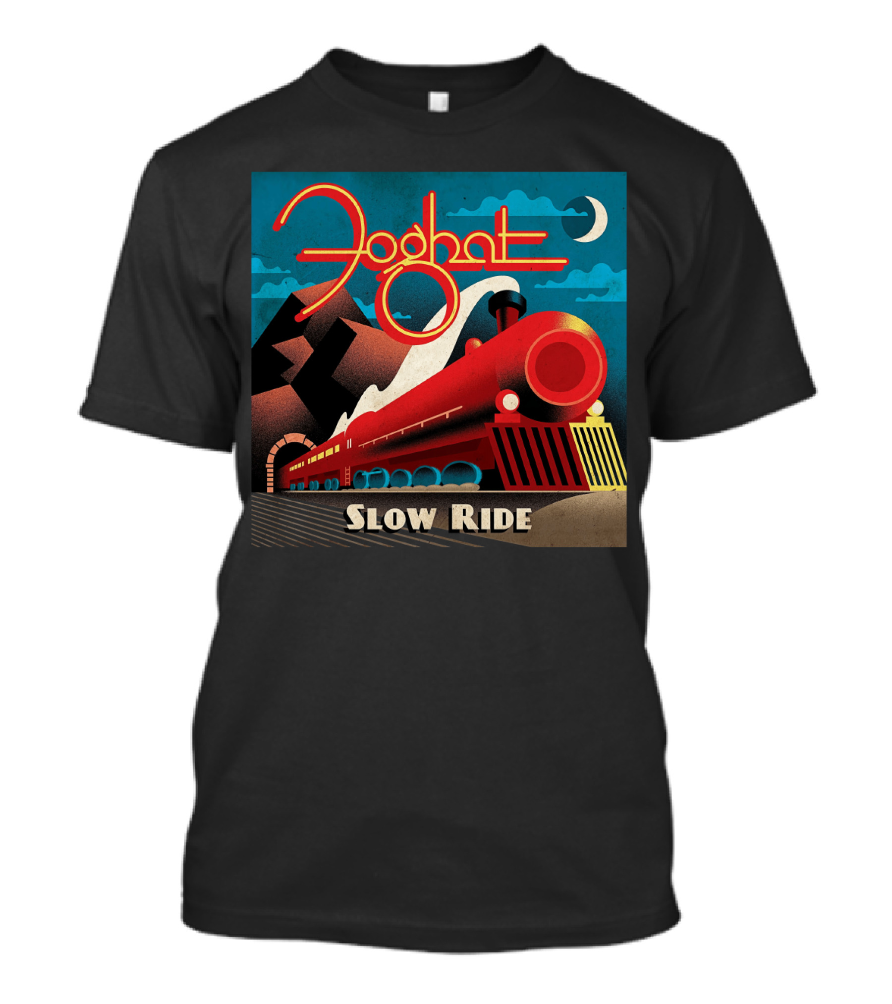 Foghat Slow Ride Retro Train T-Shirt
