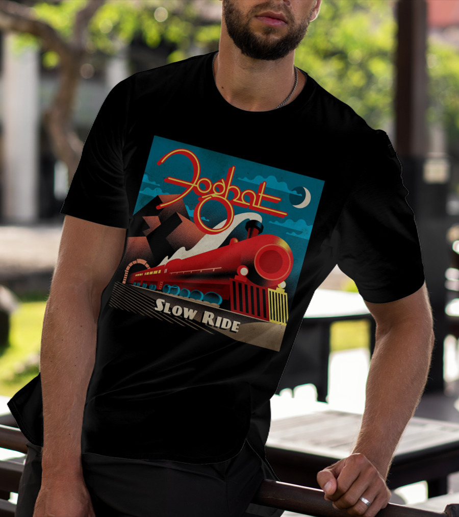Foghat Slow Ride Retro Train T-Shirt