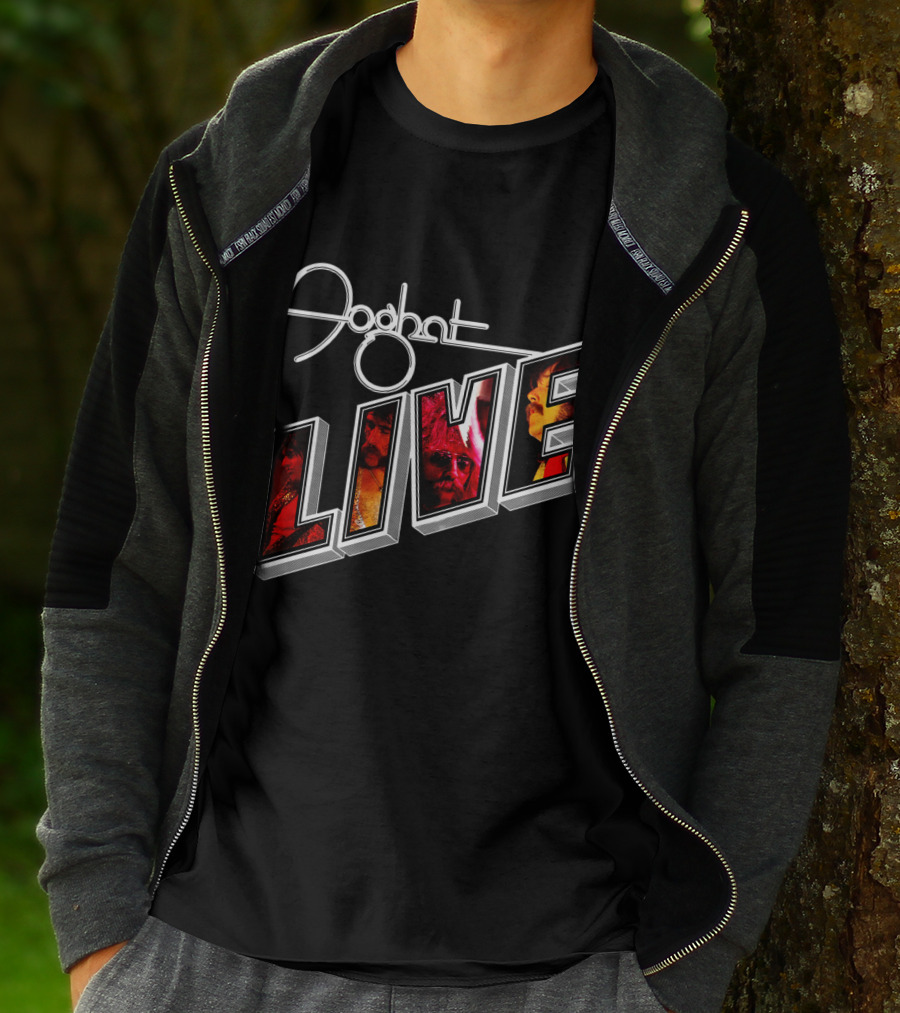 Foghat Live Album Cover Vintage Style T-Shirt