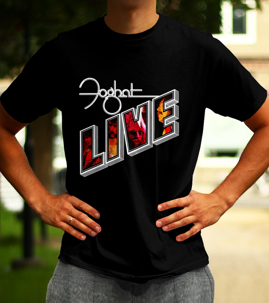 Foghat Live Album Cover Vintage Style T-Shirt