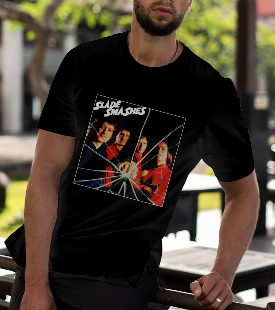 Slade Smashes Album Cover Shattered Glass Art T-Shirt