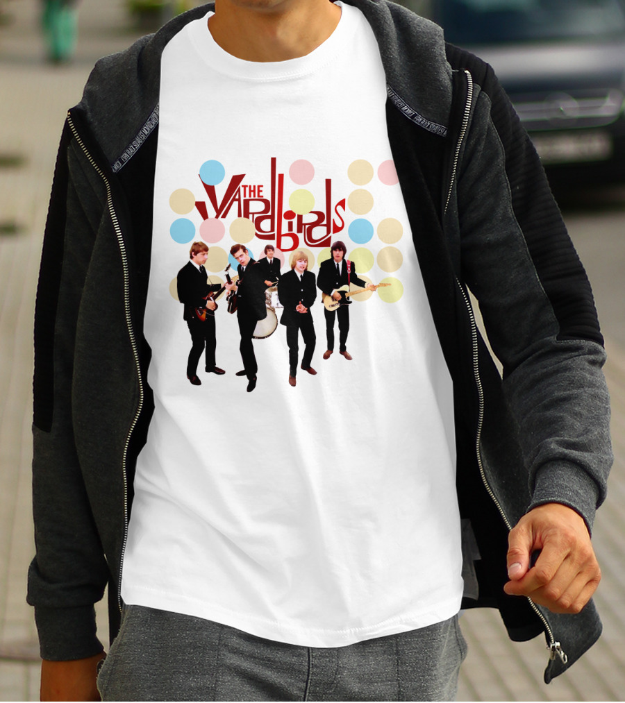 The Yardbirds Band Members With Guitars And Drums T-Shirt
