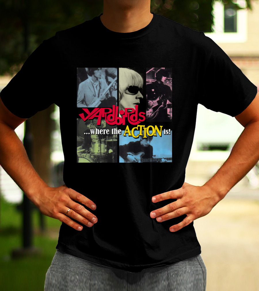 Yardbirds Where The Action Is Collage T-Shirt