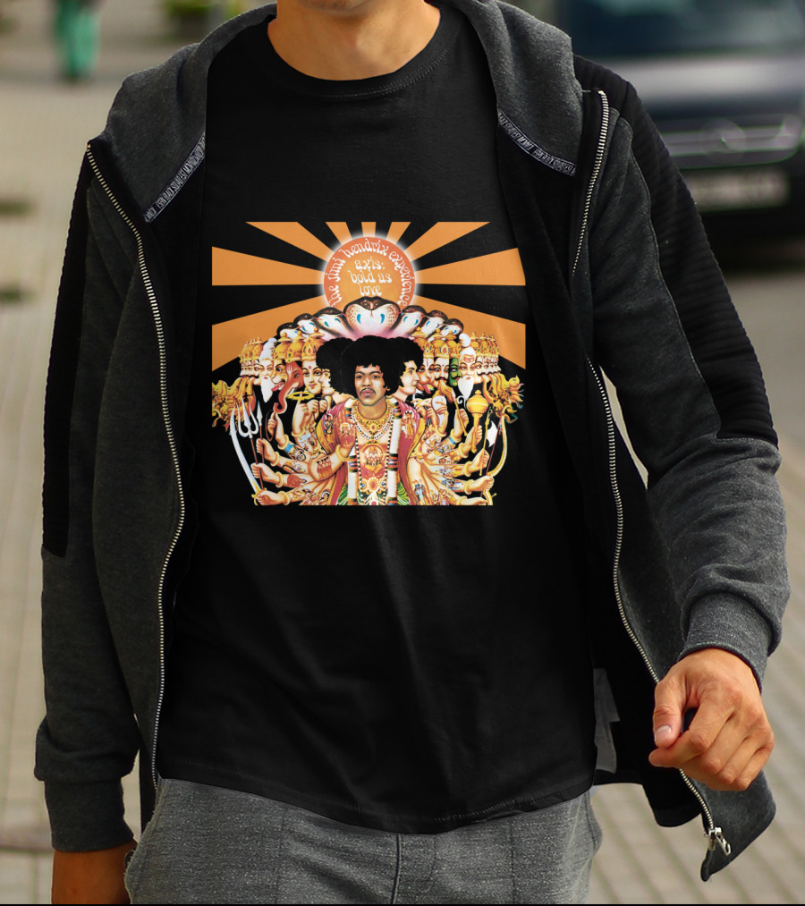 The Jimi Hendrix Experience Axis Bold As Love Psychedelic Sunburst T-Shirt