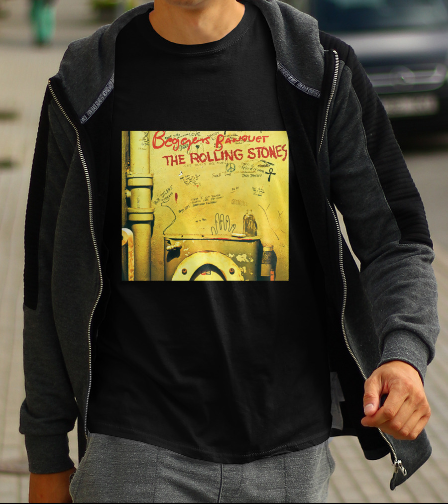 Beggars Banquet The Rolling Stones Graffiti Toilet Cover Art T-Shirt