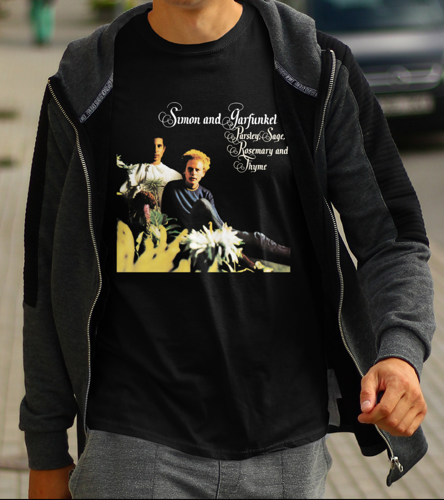 Simon And Garfunkel Parsley Sage Rosemary And Thyme Album Cover T-Shirt