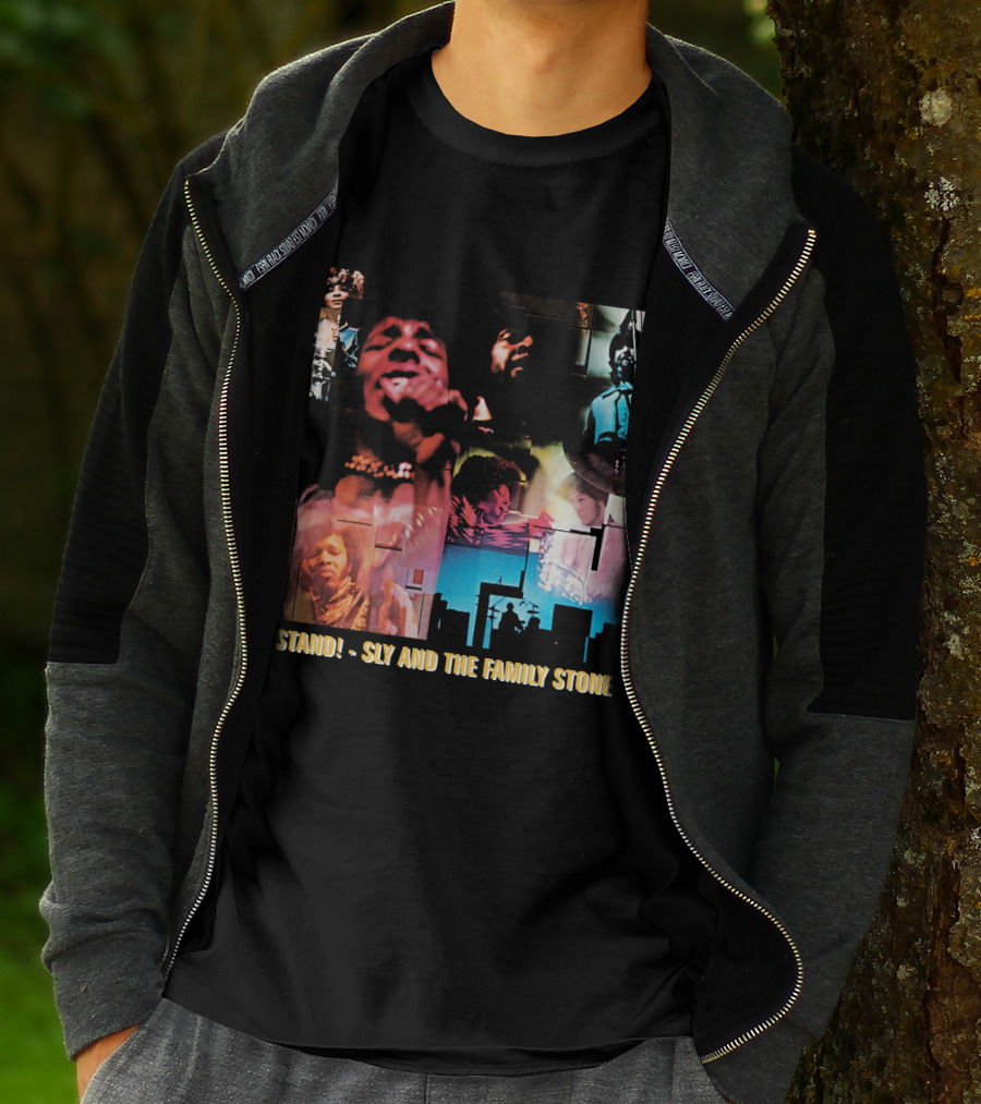 Stand Sly And The Family Stone Vintage Collage T-Shirt