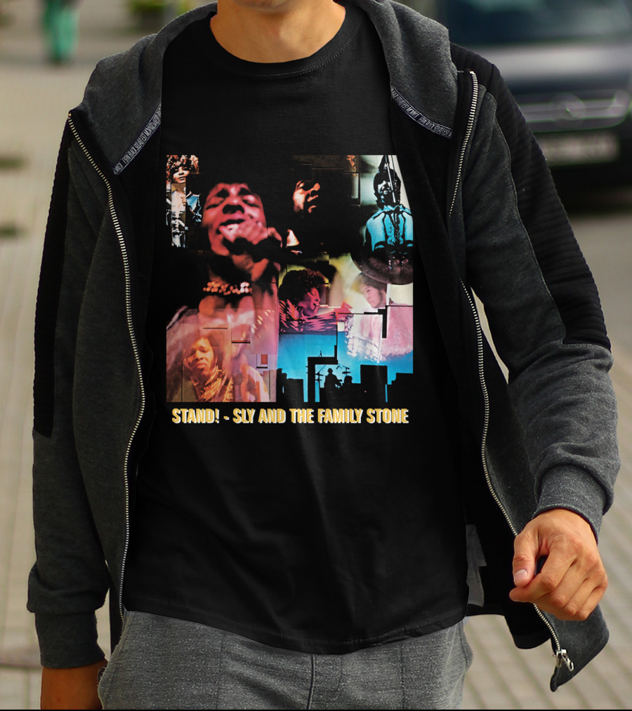 Stand Sly And The Family Stone Vintage Collage T-Shirt