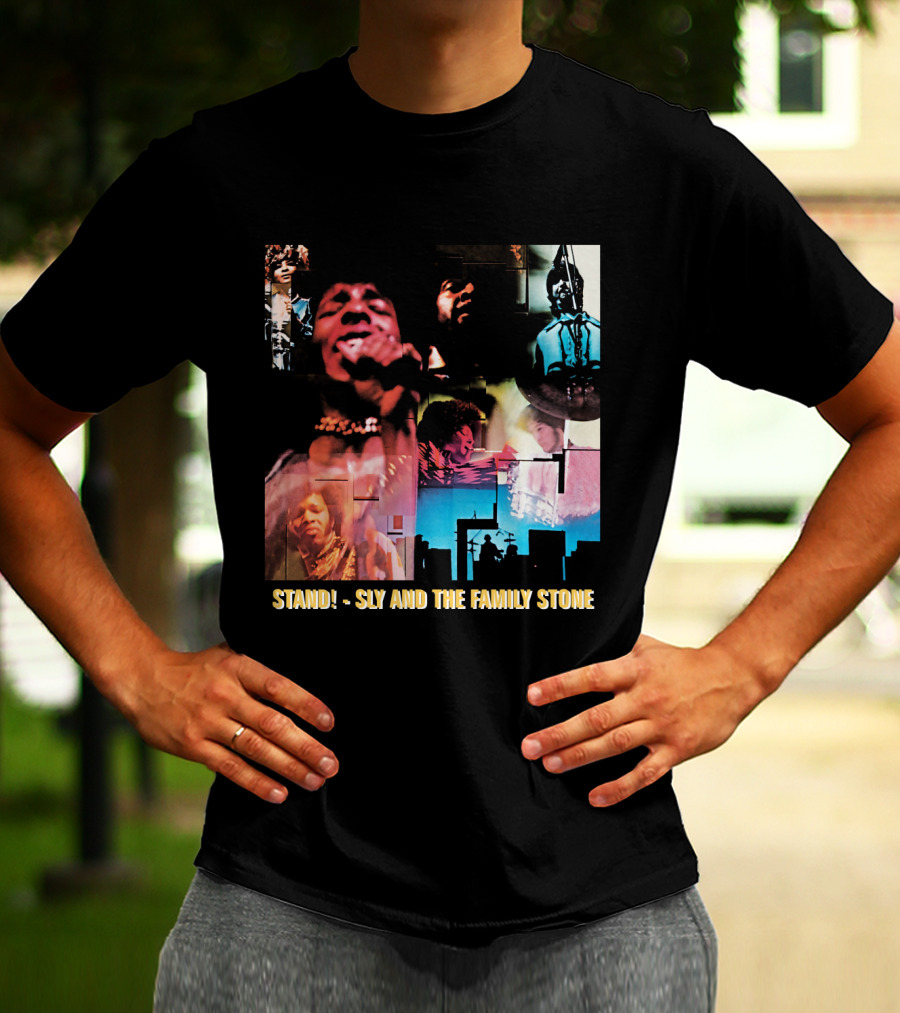 Stand Sly And The Family Stone Vintage Collage T-Shirt