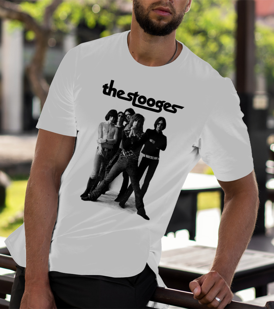 The Stooges Band Classic Black And White Photo T-Shirt
