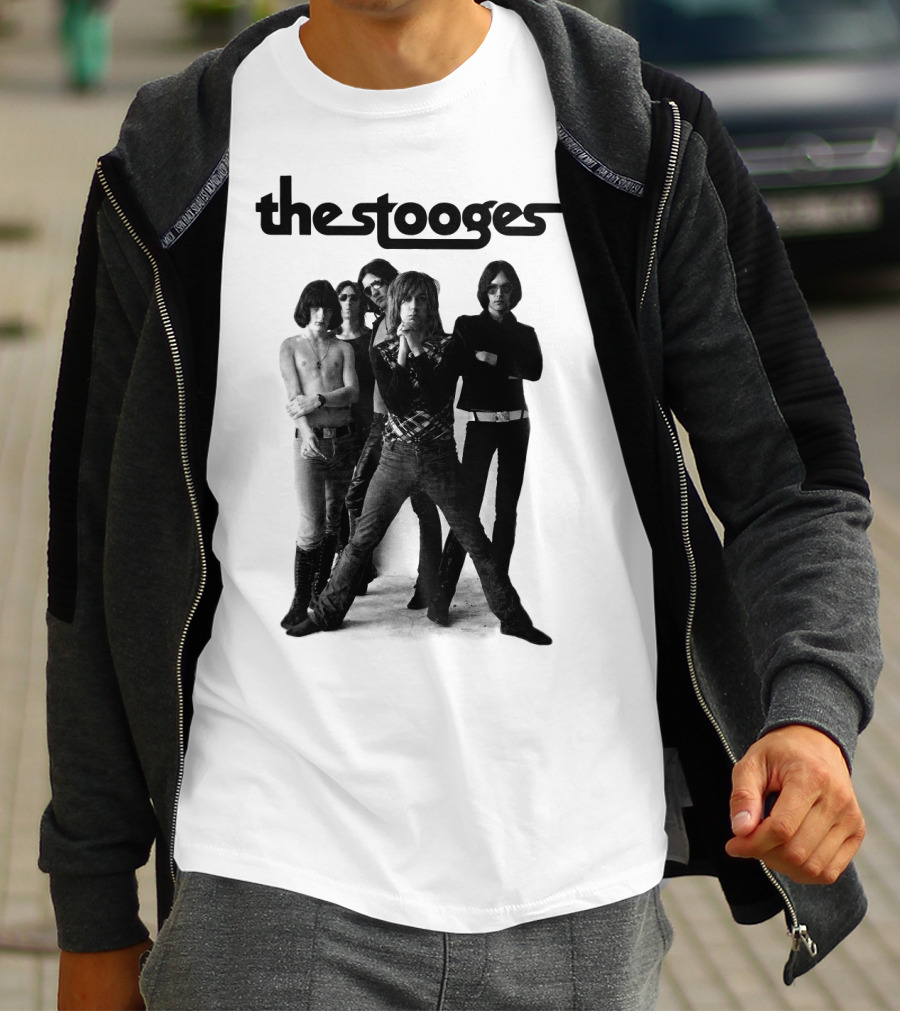 The Stooges Band Classic Black And White Photo T-Shirt