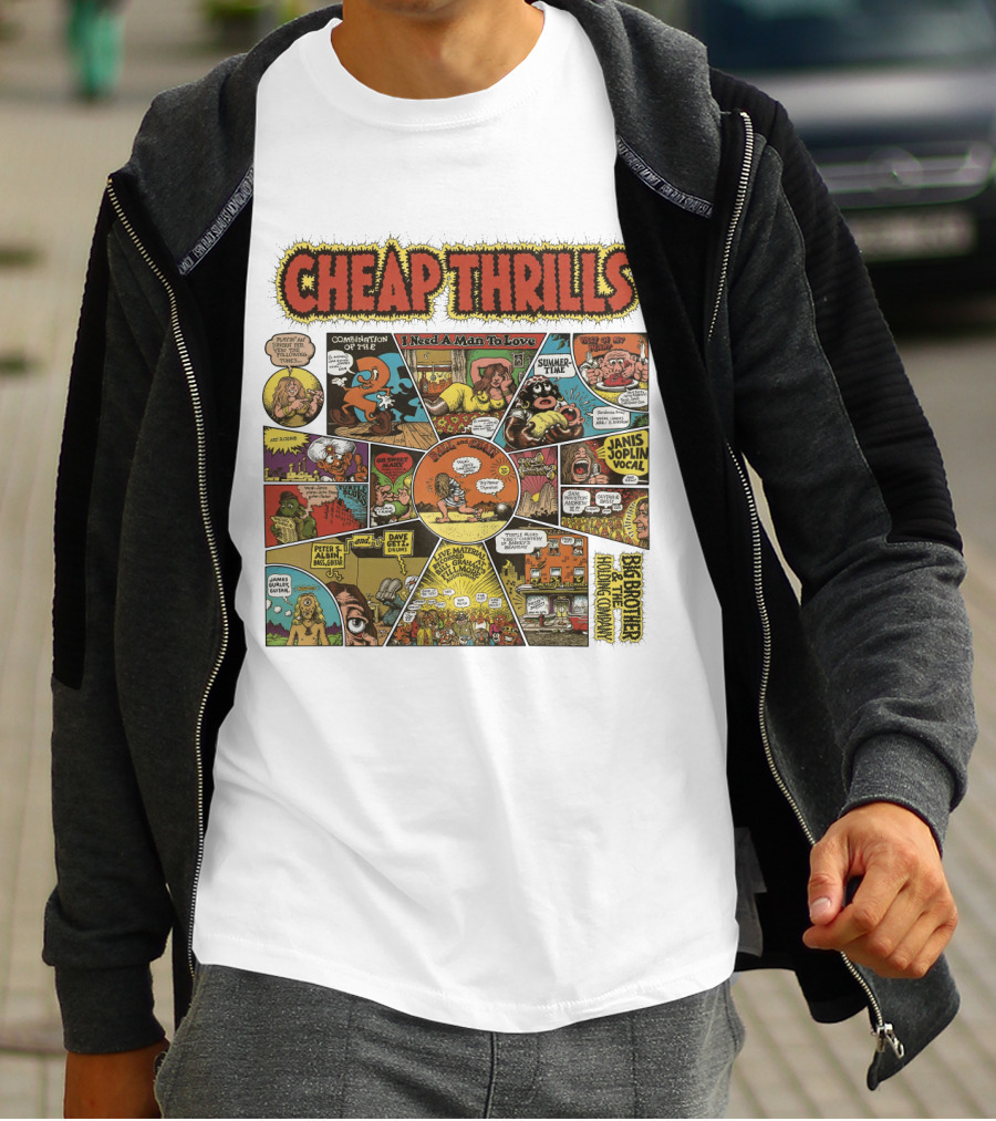 Cheap Thrills Big Brother And The Holding Company Janis Joplin I Need A Man To Love Combinations Of The Two Summer Time T-Shirt
