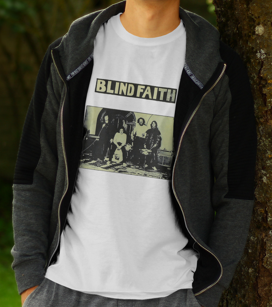 Blind Faith Band Photo Classic Black And White Image T-Shirt