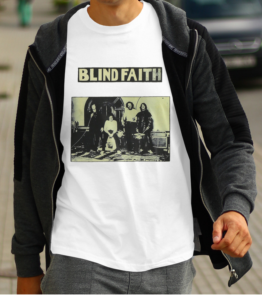 Blind Faith Band Photo Classic Black And White Image T-Shirt