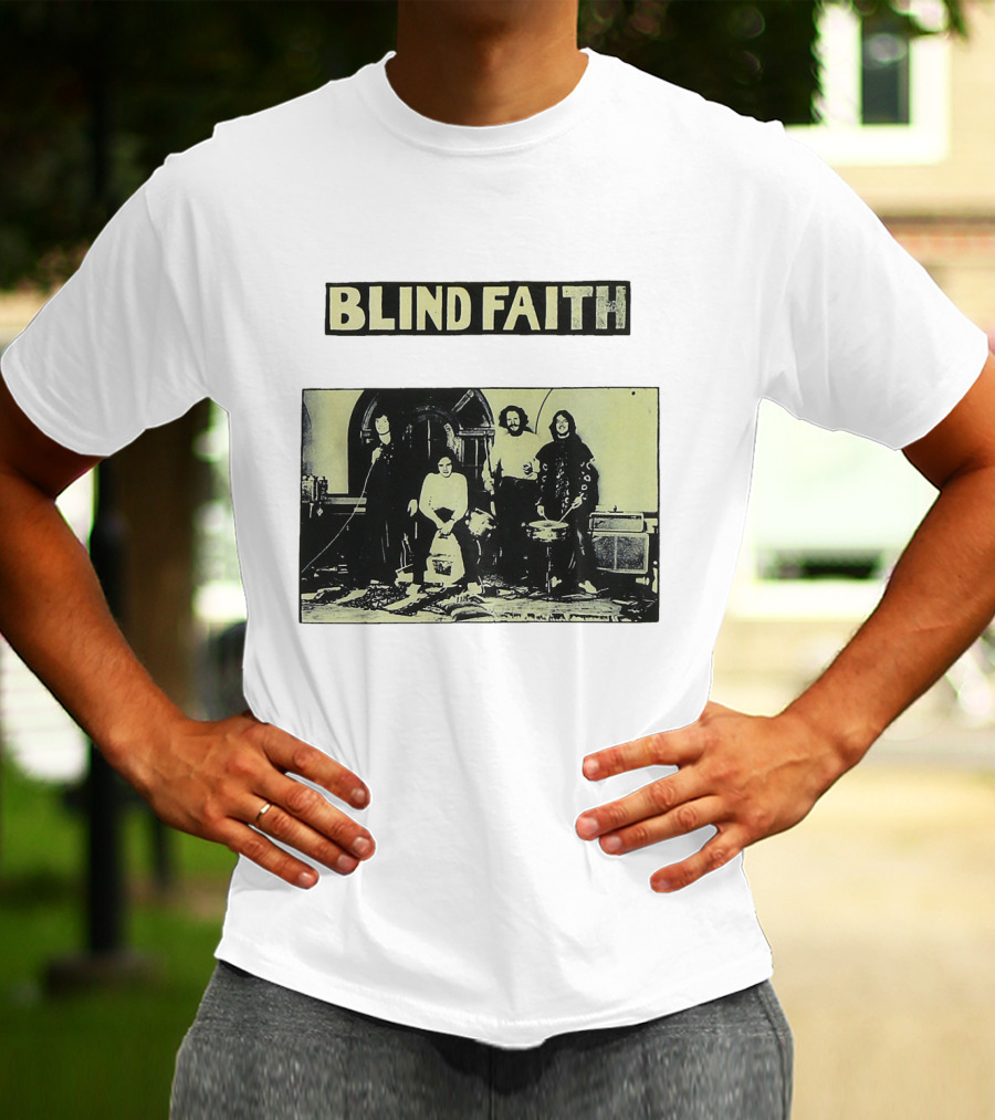 Blind Faith Band Photo Classic Black And White Image T-Shirt