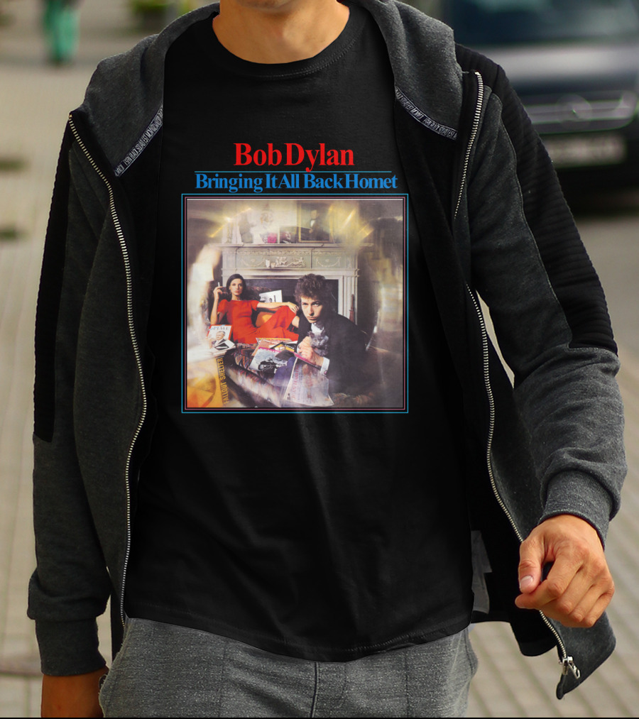 Bob Dylan Bringing It All Back Home Vintage Album Cover T-Shirt