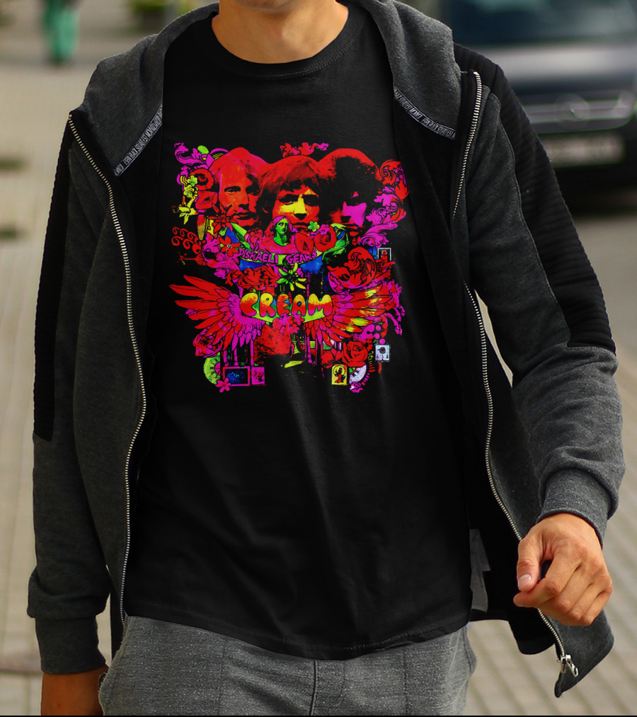 Cream Disraeli Gears 1967 Psychedelic Album Cover Art T-Shirt