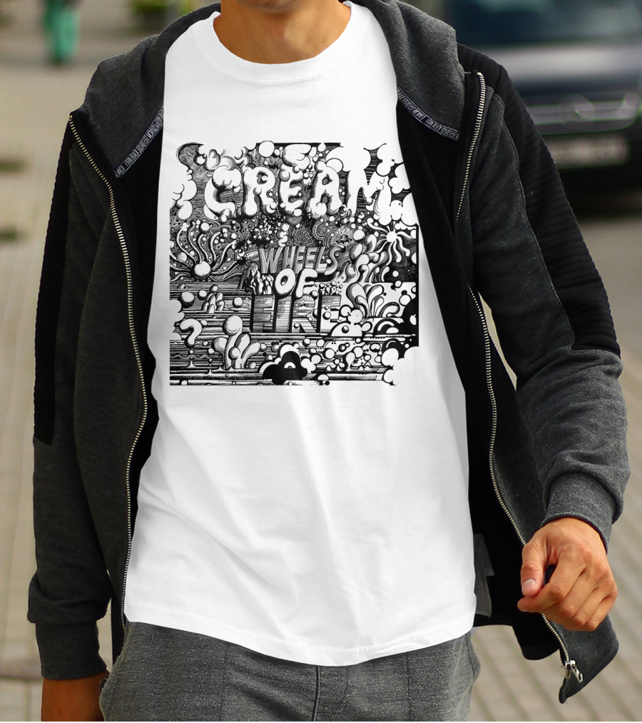 Cream Wheels Of Fire Psychedelic Album T-Shirt