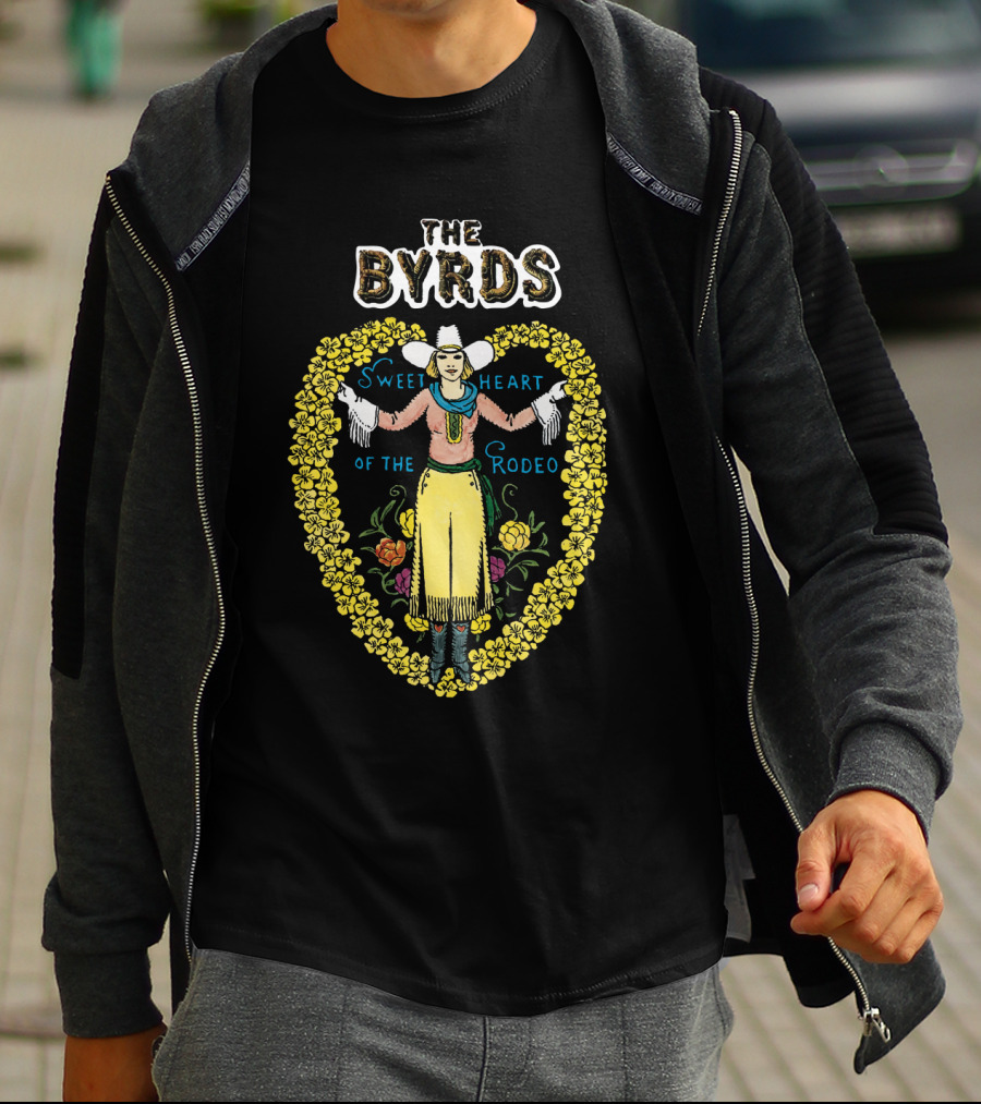 The Byrds Sweetheart Of The Rodeo Floral Western T-Shirt