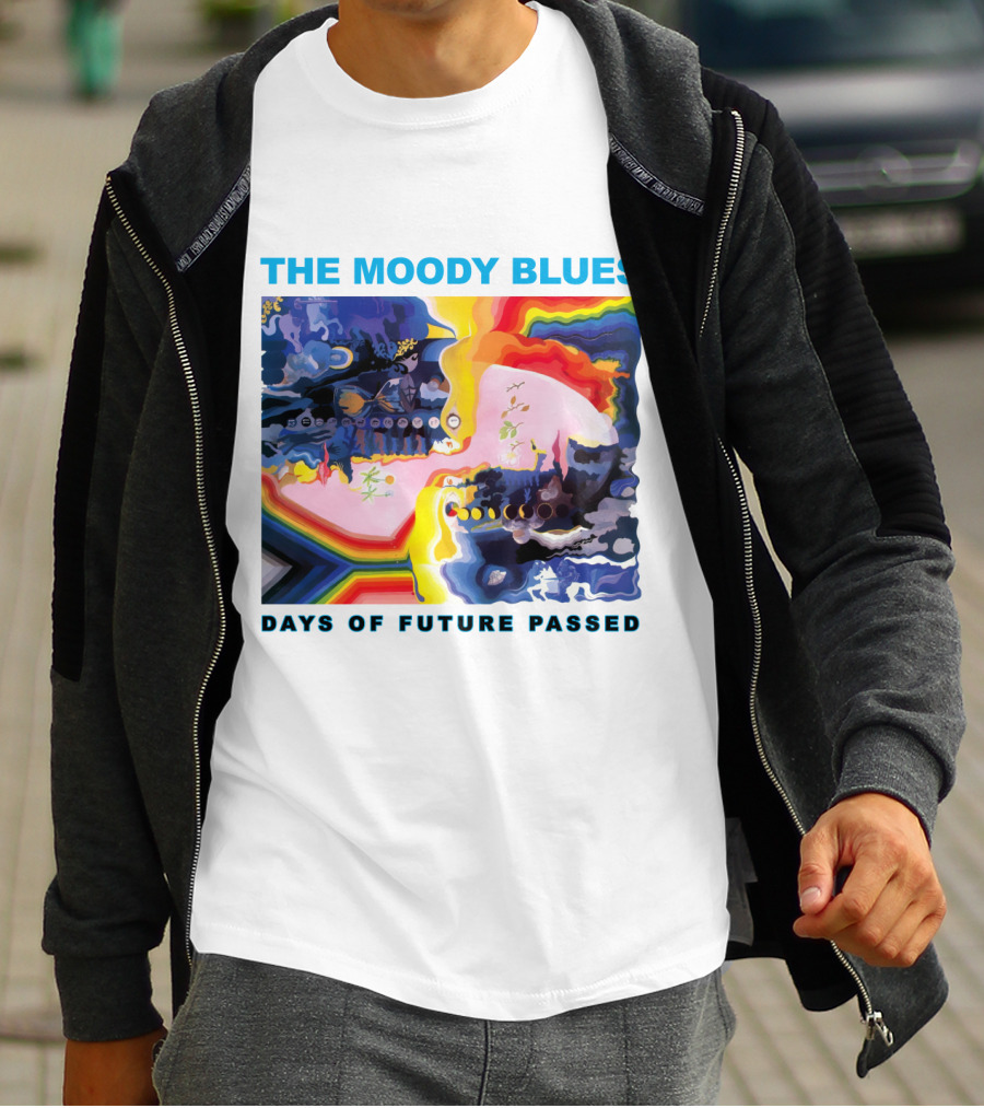 THE MOODY BLUES DAYS OF FUTURE PASSED Psychedelic Album Cover T-Shirt