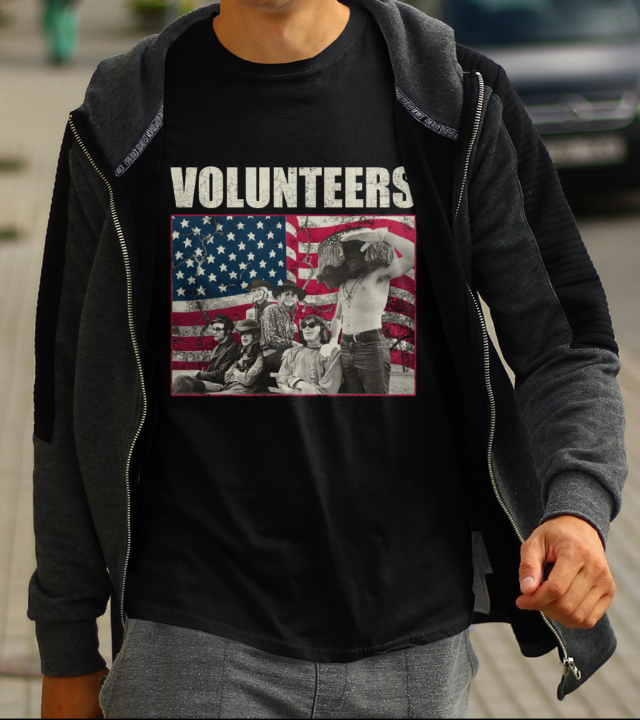 Jefferson Airplane Volunteers American Flag T-Shirt