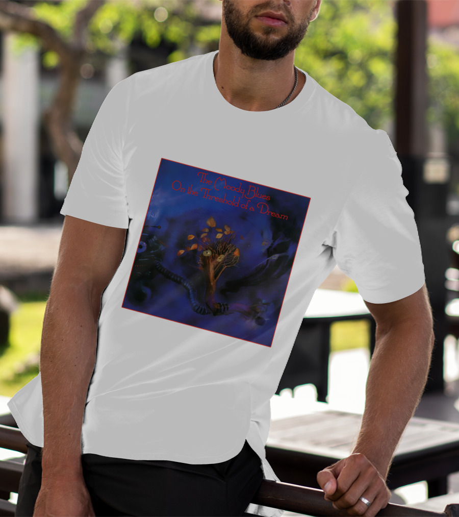 The Moody Blues On The Threshold Of A Dream Album Art With Tree And Cosmic T-Shirt