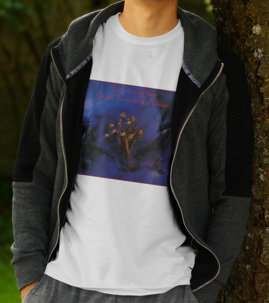 The Moody Blues On The Threshold Of A Dream Album Art With Tree And Cosmic T-Shirt