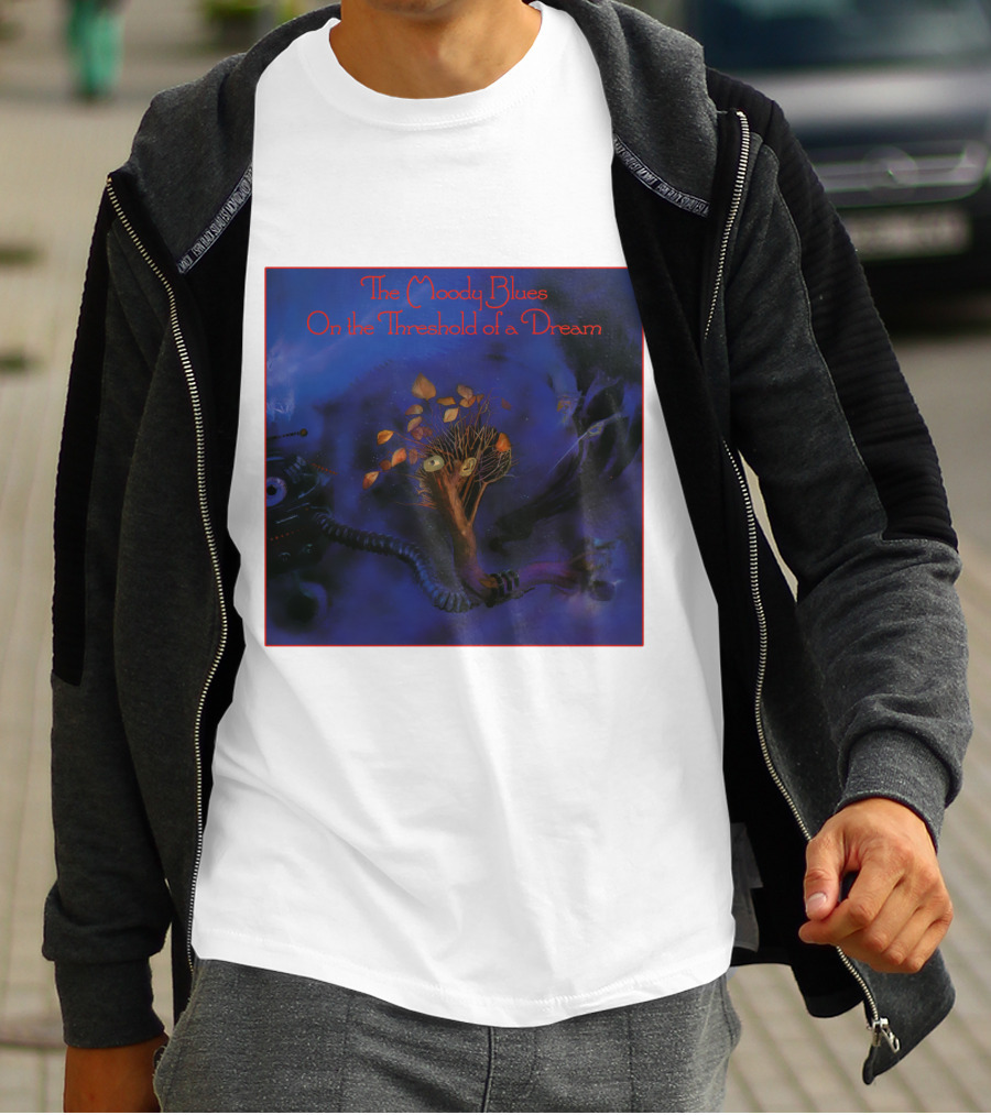 The Moody Blues On The Threshold Of A Dream Album Art With Tree And Cosmic T-Shirt