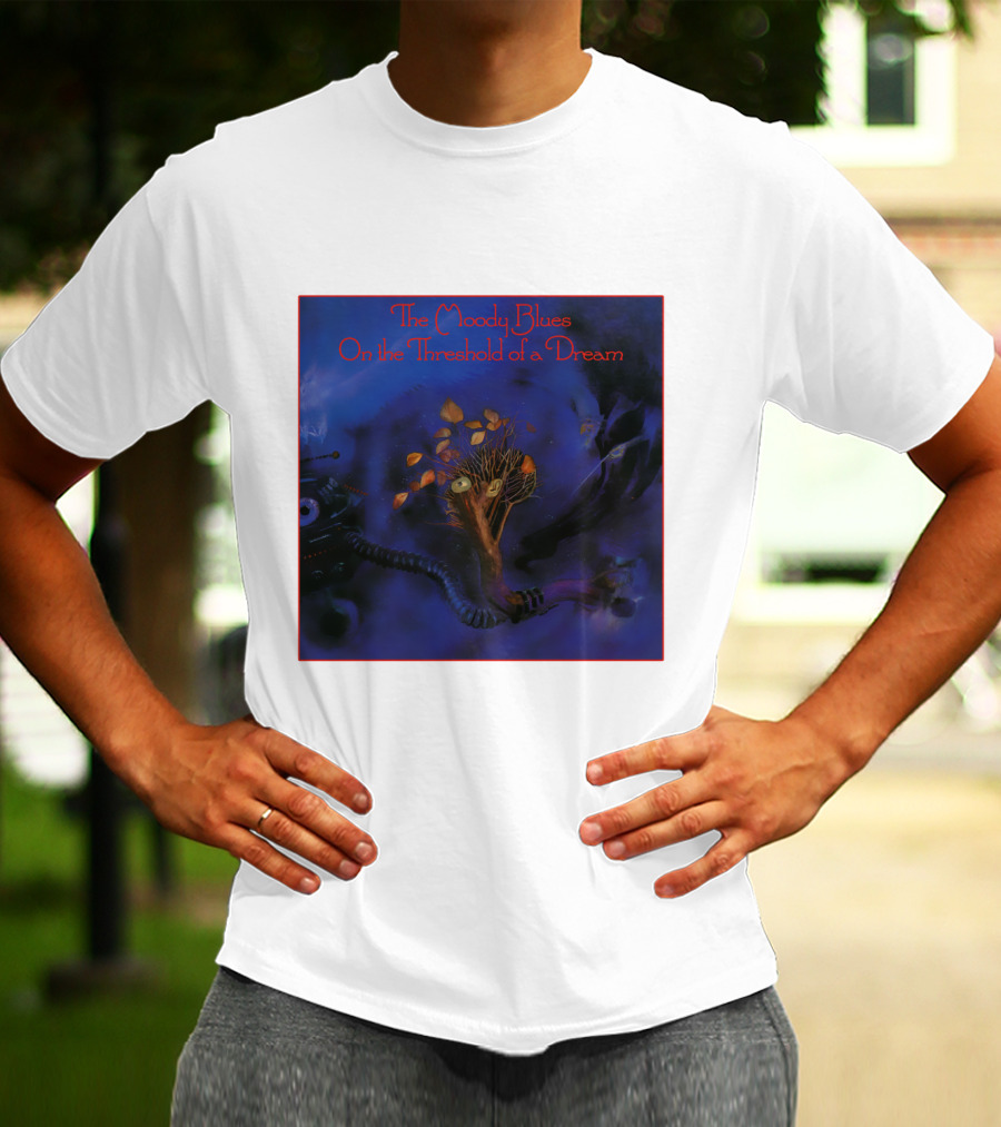 The Moody Blues On The Threshold Of A Dream Album Art With Tree And Cosmic T-Shirt