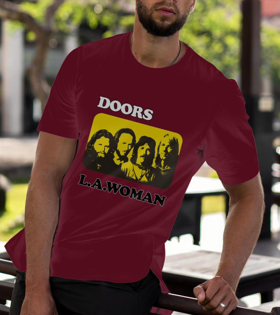Doors L.A. Woman Album Yellow T-Shirt