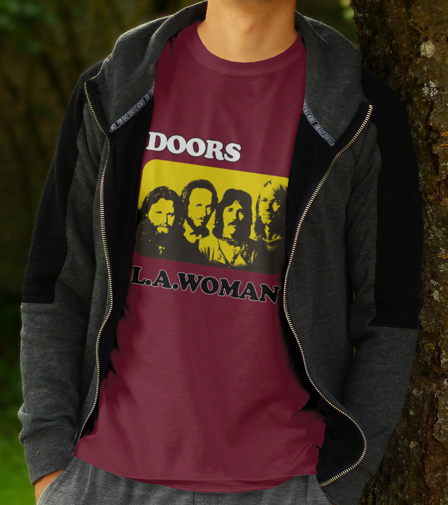 Doors L.A. Woman Album Yellow T-Shirt