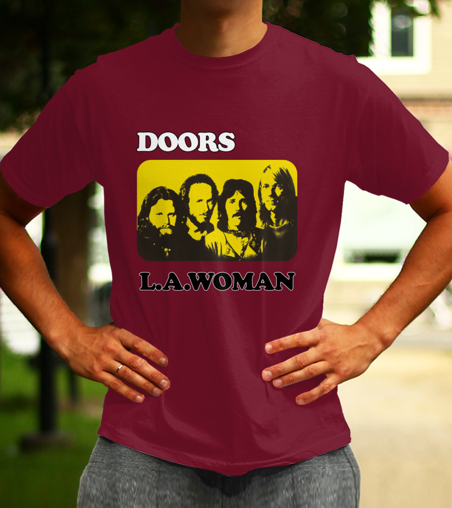 Doors L.A. Woman Album Yellow T-Shirt